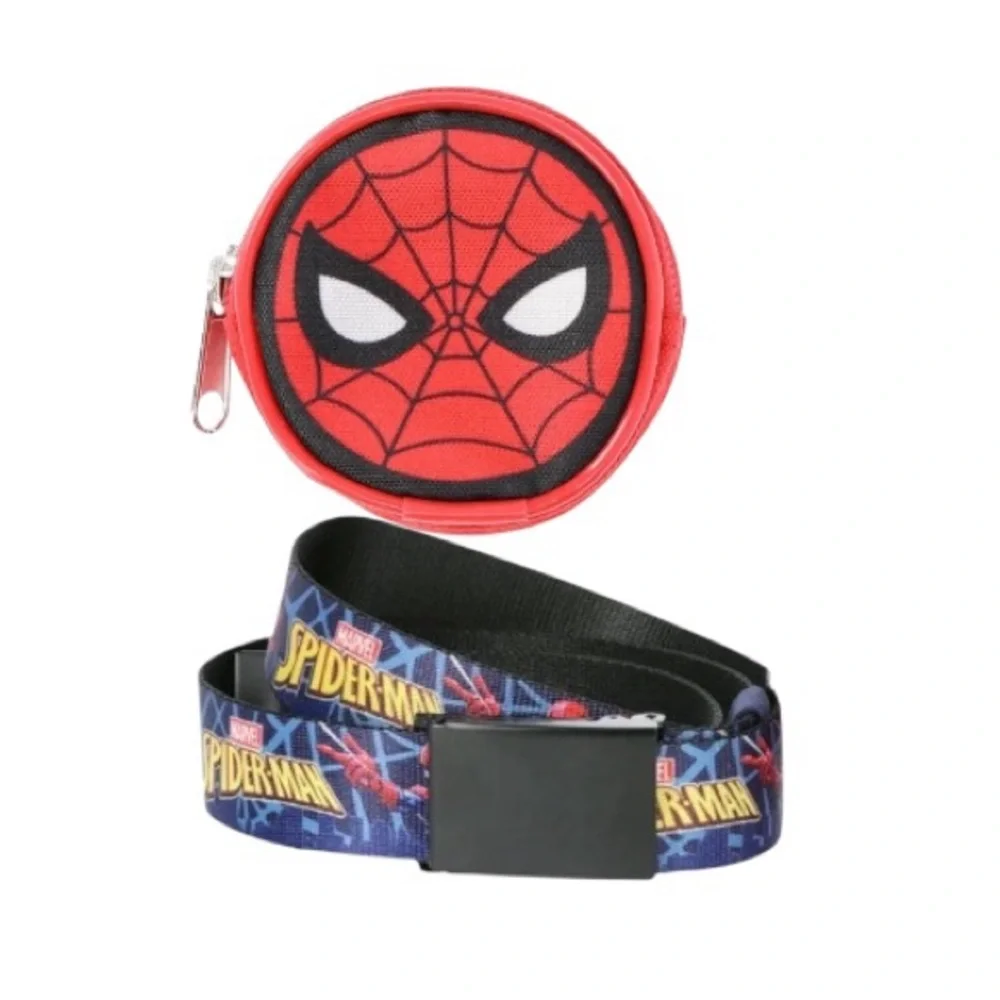 Marvel Red and Black Spider-Man Belt With Removable Pouch Bag